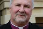 Bishop Gavin Ashenden of the Christian Episcopal Church will become a Catholic Dec. 22, 2019, at Shrewsbury Catholic cathedral in England. He is pictured in a Dec. 16 photo outside the cathedral.