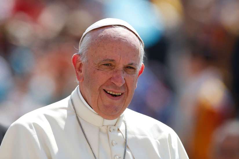 Pope Francis is pictured during a jubilee audience in St. Peter&#039;s Square at the Vatican June 30. Pope says his visit to Poland for World Youth Day will be inspired by mercy.