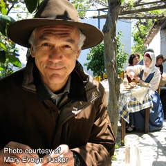 Brian Thomas Swimme on the set of Journey of the Universe, a documentary film that will screen for the first time in Canada on June 15 in Toronto.