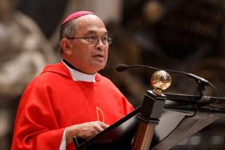 Archbishop Anthony Apuron of Agana, Guam, is pictured in a 2012 photo at the Vatican. The special investigator appointed by Pope Francis is urging the Vatican to remove the archbishop.