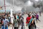 Opposition supporters in Kinshasa, Congo, chant slogans during a Sept. 19, 2016 protest. The country&#039;s bishops say there is has been an eruption of violence against Catholics in eastern Congo since the church&#039;s peace mediation plan collapsed.