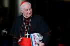 Cardinal Marc Ouellet, prefect of the Congregation for Bishops, leaves a session of the Synod of Bishops on young people, the faith and vocational discernment at the Vatican Oct 5. In an Oct. 7 open letter, Cardinal Ouellet said that the Congregation for Bishops had placed restrictions on former Cardinal Theodore E. McCarrick but Pope Benedict XVI had not applied formal sanctions. 