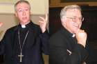 Edmonton Archbishop Richard Smith, left, and Calgary Bishop Fred Henry.