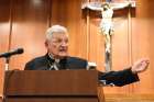 Bishop David A. Zubik of Pittsburgh addresses the media Aug. 14 at the pastoral center in Pittsburgh. The Pennsylvania attorney general released a grand jury report that day on a months-long investigation into abuse claims spanning a 70-year period in the Diocese of Pittsburgh and five other Pennsylvania dioceses.