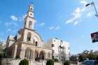 This is a view of a closed church taken in Hama, Syria, March 22, 2020, as all religious gatherings are suspended during the coronavirus pandemic.