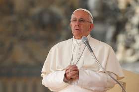  Pope Francis leads his general audience in St. Peter&#039;s Square at the Vatican Oct. 19.