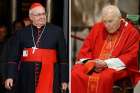 Cardinal Leonardo Sandri, left, prefect of the Congregation for Eastern Churches, leaves a session of the extraordinary Synod of Bishops on the family at the Vatican Oct. 7, 2014. A 2006 letter from Cardinal Sandri to U.S. Father Boniface Ramsey confirms that the Vatican knew of Father Ramsey&#039;s written warning in November 2000 about sexual misconduct committed by Archbishop Theodore E. McCarrick (right).