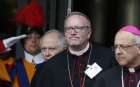 Los Angeles Auxiliary Bishop Robert E. Barron leaves a session of the Synod of Bishops on young people, the faith and vocational discernment at the Vatican Oct. 5. 