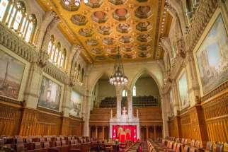 A photo of the Senate Chamber July 2014. The Senate passes the amended Bill C-14, which makes assisted suicide more accessible, on June 15