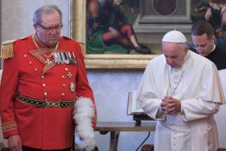 After the resignation of Grand Master Matthew Festing, left, the Order of Malta has appointed an interim leader and reinstated their former Grand Chancellor, Albrecht Freiherr von Boeselager.