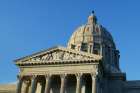 The Missouri Statehouse is pictured in Jefferson City, Mo.. The Missouri House has voted in favoru of a bill to ban abortions after a fetal heartbeat is detected. 