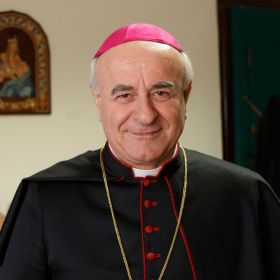 Archbishop Vincenzo Paglia, president of the Pontifical Council for the Family, is pictured in his office at the Vatican Dec. 21, 2012.