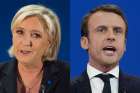 Marine Le Pen, left, and Emmanuel Macron, the two candidates who captured the most votes in the first round of France&#039;s presidential election, will face off against each other May 7.