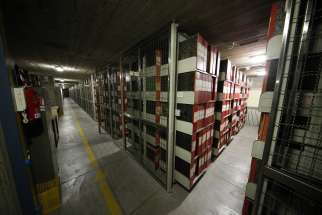 The Vatican Apostolic Archives, pictured in this Feb. 27, 2020, file photo, houses over 50 miles of papal letters, presidential missives and historical records. Some researchers speculate that they may also contain evidence of non-human intelligence, disguised as accounts of miracles.