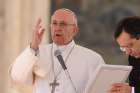 Pope Francis delivers his blessing during his general audience in St. Peter&#039;s Square at the Vatican March 1.