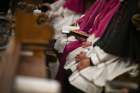 Prelates are seen during the plenary meeting of the German bishops&#039; conference at the Fulda cathedral Sept. 26, 2019.