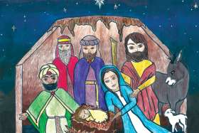 Jasmeen Arcentales, grade 6, was the winner of 2016 Christmas Drawing Contest in the grades 4-6 category.