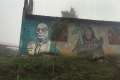 An image of Bishop Samuel Ruiz Garcia of San Cristobal de Las Casas, Mexico, is seen Jan. 22 painted on a church in Acteal. Long before Pope Francis spoke of a poor Church for the poor and taking the Church to the peripheries, Ruiz built the Church in Mexico’s southern Chiapas state