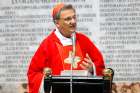 Cardinal Mario Grech, secretary-general of the synod, delivers his homily during Mass with synod participants at the Altar of the Chair in St. Peter’s Basilica at the Vatican Oct. 21.