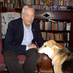 Christopher Monckton, the third Viscount Monckton of Brenchley, with Grace. 