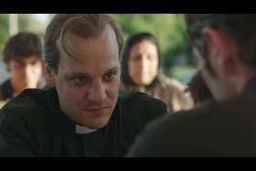 Rodrigo de la Serna stars in a scene from the movie &quot;Call Me Francesco,&quot; the first movie based on the life of Pope Francis, shown in the Vatican audience hall Dec. 1.