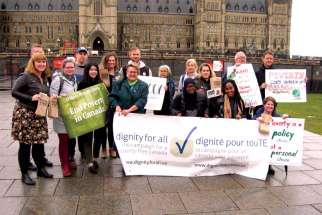 Anti-poverty activists gathered at Parliament Hill to demand the eradication of poverty be a top priority.