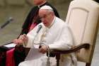 Pope Francis speaks during his general audience in Paul VI hall at the Vatican Jan. 11.