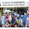 Some of the at-risk students from Good Shepherd Notre Dame House School in Hamilton, Ont.