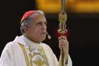 Cardinal Daniel N. DiNardo of Galveston-Houston, president of the U.S. Conference of Catholic Bishops, concelebrates the closing Mass at the 2017 convocation in Orlando, Fla. Cardinal DiNardo announced Aug. 16 three key goals and a comprehensive plan to address the &quot;moral catastrophe&quot; of the new abuse scandal. The plan &quot;will involve the laity, lay experts, the clergy and the Vatican,&quot; he said.