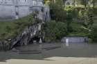 After river flooding had forced the temporary closure of the famous grotto at the shrine of Our Lady of Lourdes in southern France Sept. 7, 2024, the grotto was cleaned and was reopened, with no pilgrimages canceled. Flooded grotto is seen on screenshot of the sanctuary&#039;s Sept. 7 video.