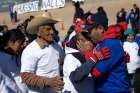 Family members embrace in El Paso, Texas, during a massive reunion Jan. 28. Mexico&#039;s Archbishop Carlos Garfias Merlos says the country needs to ask migrants for forgiveness for the failure to provide opportunities at home.