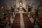 A priest celebrates Easter Mass via livestream from an empty church in San Giorgio Ionico, Italy, April 12, 2020, during the COVID-19 pandemic. In an April 26 statement, the Italian bishops&#039; conference accused the government of adopting plans to ease the country&#039;s COVID-19 lockdown rules in a way that &quot;arbitrarily excludes the possibility of celebrating Mass with the people.&quot;