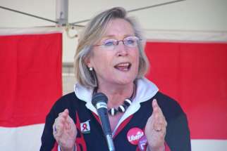 MP Carolyn Bennett in Calgary during the 2008 federal election. 