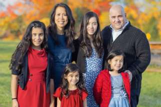 Family life is one of the cornerstones of Calgary’s diocesan renewal, which Mary Rose Bacani Valenti, here with her husband Richard and daughters, spoke on.