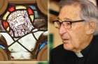 Fr. Frank Stempfle has one regret about his time at St. Patrick’s Parish in Edmonton — the botched restoration of a stained glass piece behind the altar. 