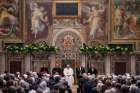 Pope Francis attends a ceremony at which he received the Charlemagne Prize in the Sala Regia at the Vatican May 6.
