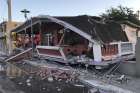 A destroyed home is seen after an earthquake in Guanica, Puerto Rico, Jan. 6, 2020. A larger temblor of magnitude 6.4 rattled Puerto Rico before dawn Jan. 7, killing at least one person and destroying a Catholic church. A series of earthquakes and aftershocks beneath the southern part of the island have been occurring since the night of Dec. 28-29.