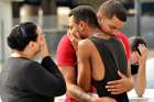 People embrace outside the headquarters of the Orlando, Fla., Police Department June 12 during the investigation of a mass shooting at a gay nightclub in Orlando.