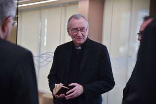 Cardinal Pietro Parolin, Vatican secretary of state, arrives at the G20 leaders&#039; summit in Rio de Janeiro, Brazil, Nov. 18, 2024.