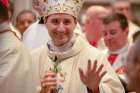 Archbishop Francis Leo smiles at his installation Mass at St. Michael’s Cathedral in March 2023, 18 months before being called to become a cardinal.