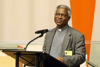 Ghanaian Cardinal Peter Turkson, president of the Pontifical Council for Justice and Peace, seen here in 2015, said the global economy needs to shift from its profit-driven model.