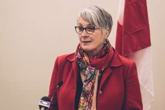 Employment Minister Patty Hajdu speaks at the re-opening of Veterans Affairs Canada office in Thunder Bay Jan. 30, 2017. BCCLA will join Toronto and Area Right to Life Association (TRTL) in its lawsuit against Hajdu.