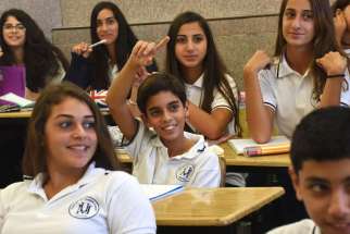 Students attend class in Nazareth Sisters school Sept. 8 in Haifa, Israel. When Israel&#039;s Ministry of Education ranked its top 277 schools, eight of the nation&#039;s 47 Christian schools were on the list.
