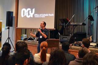 John MacMullen led a talk during OCY’s first Youth Ministry Training Day on Sept. 19 where aspiring youth ministers learned how to facilitate ministries in their own parishes. 