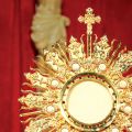 Monstrance holding the Blessed Sacrament.