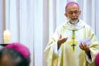 Bishop Lionel Gendron celebrates Mass at the opening of the annual bishops’ plenary in Cornwall, Ont.