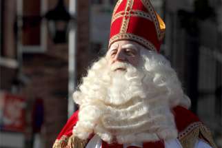 Sinterklaas as depicted in the Netherlands.