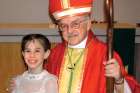 Bishop Fred Henry, with Amanda Achtman at her confirmation