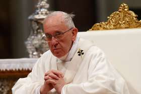 Pope Francis looks on during the ordination Mass for new priests in at the Vatican April 26, 2015. The Pope and his Council of Cardinals are pondering the possibility of allowing local bishops to decide on certain maters such as marriage or priestly ordination of permanent deacons.