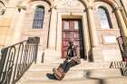 Milanka Pantich, on the steps of St. Paul’s Basilica, has learned how invisible you are when you are poor.